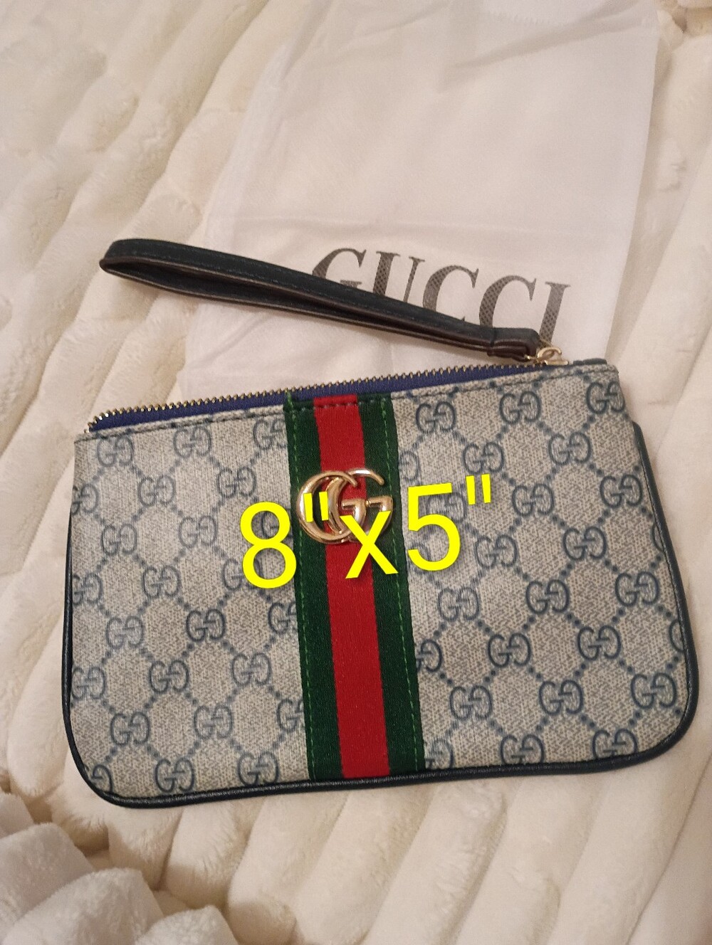 Initial Monogram Wristlet Bag Purse Clutch